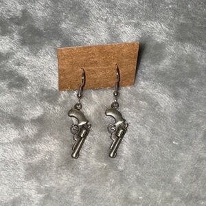Silver Revolver Earrings